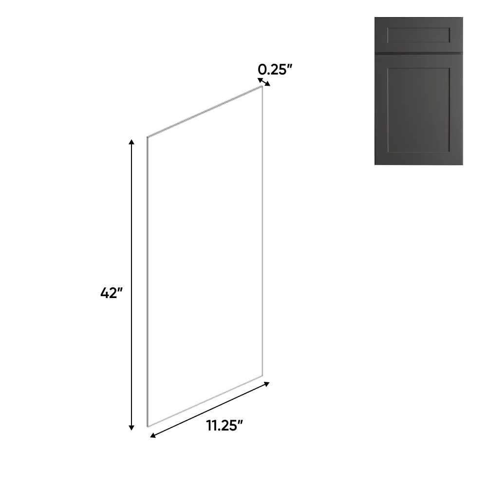 Liberty Shaker Grey - 11.25 Inch Side Finished Skins Accessories - 11.25" Width x 42" Height x .25" Depth
