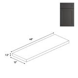 Liberty Shaker Grey - 48 Inch Wall Shelf Accessories - 48" Width x 1.5" Height x 12" Depth