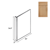 Liberty Shaker Karamel - 3 Inch End Panels Accessories - 3" Width x 34.5" Height x 24" Depth