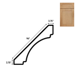 Liberty Shaker Karamel - 3.75 Inch Crown Moldings Accessories - 3.75" Width x 3.75" Height x 96" Depth
