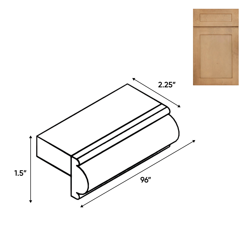 Liberty Shaker Karamel - 2.25 Inch Trims Accessories - 2.25" Width x 1.5" Height x 96" Depth