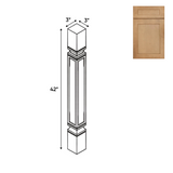 Liberty Shaker Karamel - 3 Inch Structural Accessories - 3" Width x 42" Height x 3" Depth