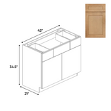 Liberty Shaker Karamel - 42 Inch Vanity Consoles Cabinet - 42" Width x 34.5" Height x 21" Depth