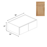 Liberty Shaker Karamel - 36 Inch Deep Double Door Wall Cabinet - 36" Width x 21" Height x 24" Depth
