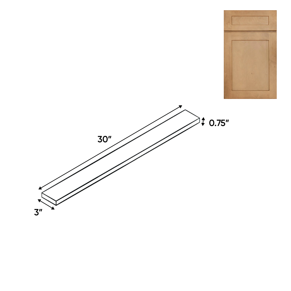 Liberty Shaker Karamel - 3 Inch Wall Fillers Accessories - 3" Width x 30" Height x .75" Depth