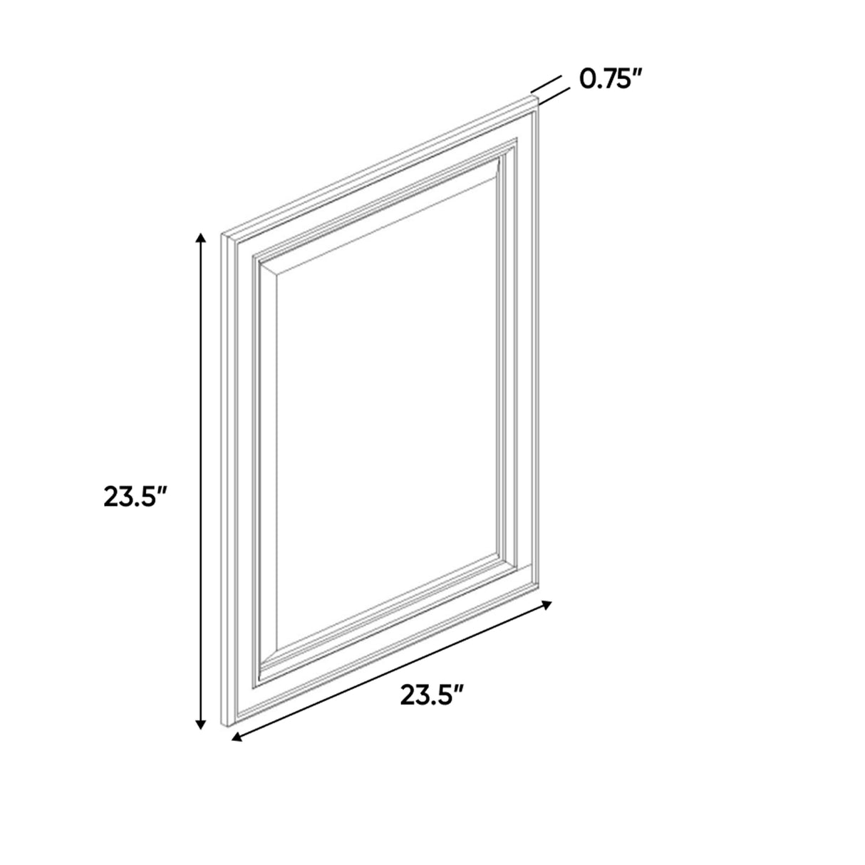 Avalon Ashen - 23.5 Inch Decorative End Panel Doors Accessories - 23.5" Width x 30" Height x 0.75" Depth