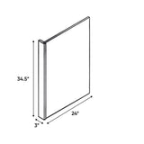 Windsor Ashen - 3 Inch End Panels Accessories - 3" Width x 34.5" Height x 24" Depth