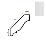 Liberty Shaker White - 3 Inch Crown Moldings Accessories - 2.875" Width x 3" Height x 96" Depth