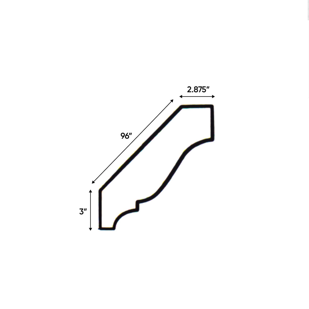 Belmont Grey - 3 Inch Crown Moldings Accessories - 2.875