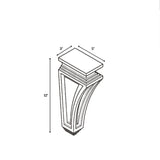 Liberty Shaker Rift - 3 Inch Structural Accessories - 3" Width x 12" Height x 5" Depth