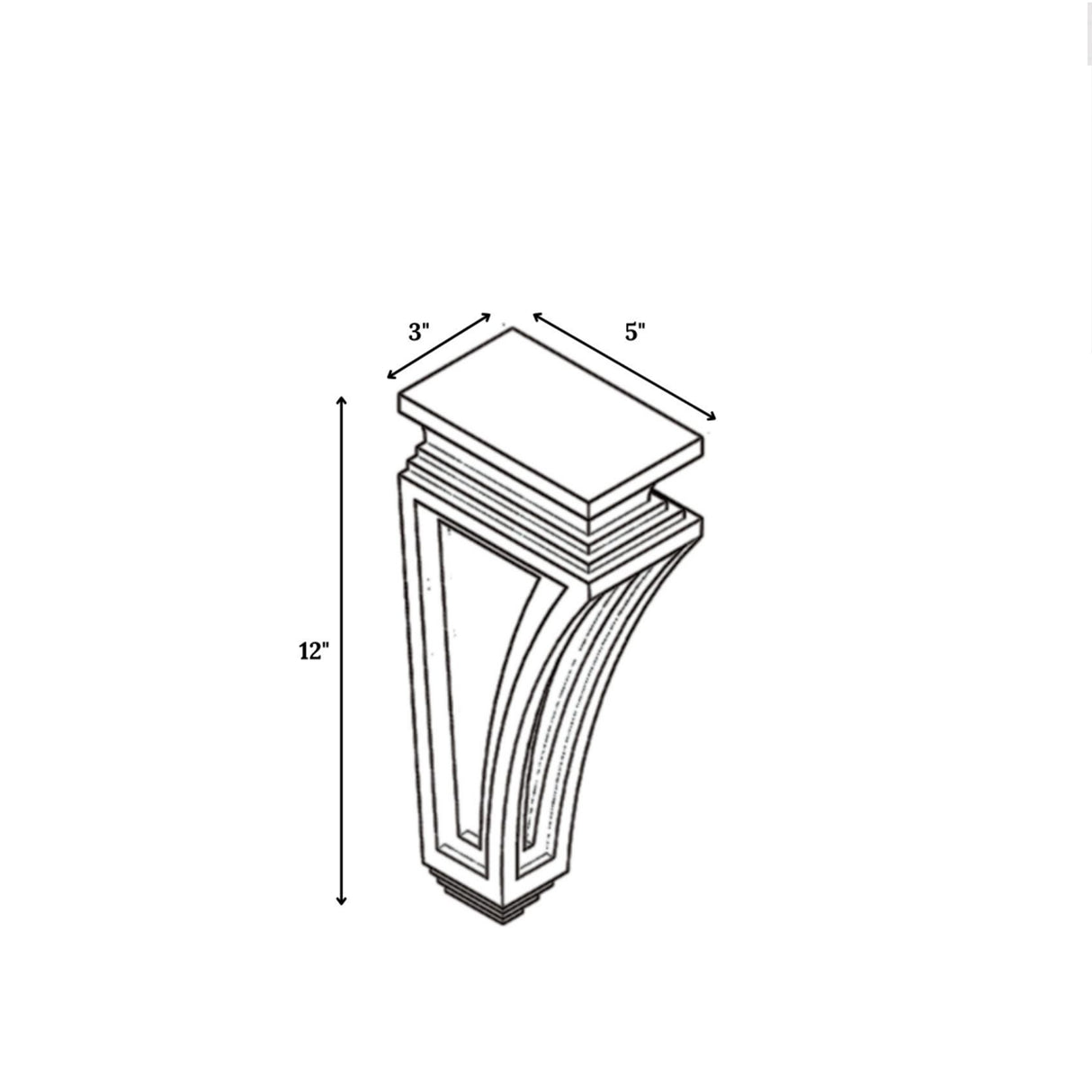 Atlas Blanco - 3 Inch Structural Accessories - 3" Width x 12" Height x 5" Depth