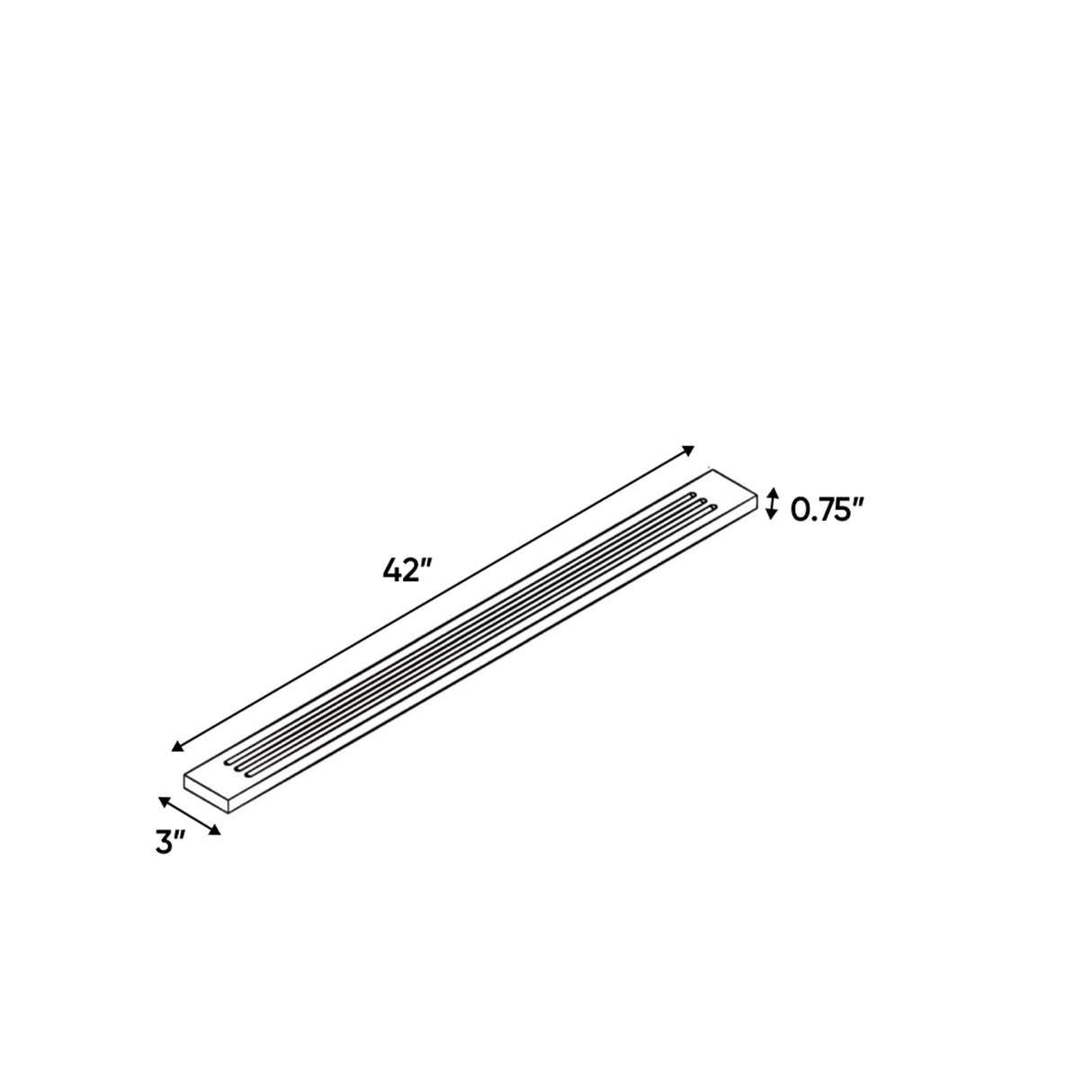 Liberty Shaker Rift - 3 Inch Flutted Wall Fillers Accessories - 3" Width x 42" Height x .75" Depth