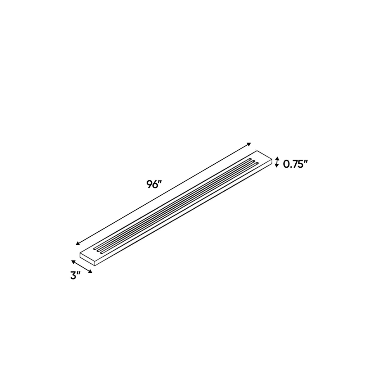Charleston Driftwood - 3 Inch Flutted Wall Fillers Accessories - 3" Width x 96" Height x .75" Depth