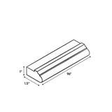 Liberty Shaker White - 1.5 Inch Trims Accessories - 1.5" Width x 1" Height x 96" Depth