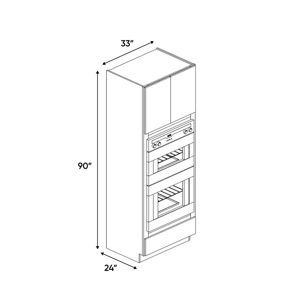 Liberty Shaker Grey - 33 Inch Double Oven Tall Cabinet - 33