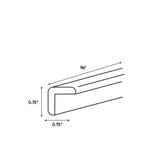 Belmont Grey - 0.75 Inch Trims Accessories - .75" Width x .75" Height x 96" Depth