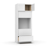 Liberty Shaker White - 33x84 Inch Single Oven Tall Cabinet - 33" Width x 84" Height x 24" Depth