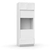 Liberty Shaker White - 33x90 Inch Single Oven Tall Cabinet - 33" Width x 90" Height x 24" Depth