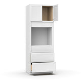 Liberty Shaker White - 33x90 Inch Single Oven Tall Cabinet - 33" Width x 90" Height x 24" Depth