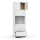 Liberty Shaker White - 33x96 Inch Single Oven Tall Cabinet - 33" Width x 96" Height x 24" Depth