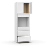 Liberty Shaker White - 33x96 Inch Single Oven Tall Cabinet - 33" Width x 96" Height x 24" Depth