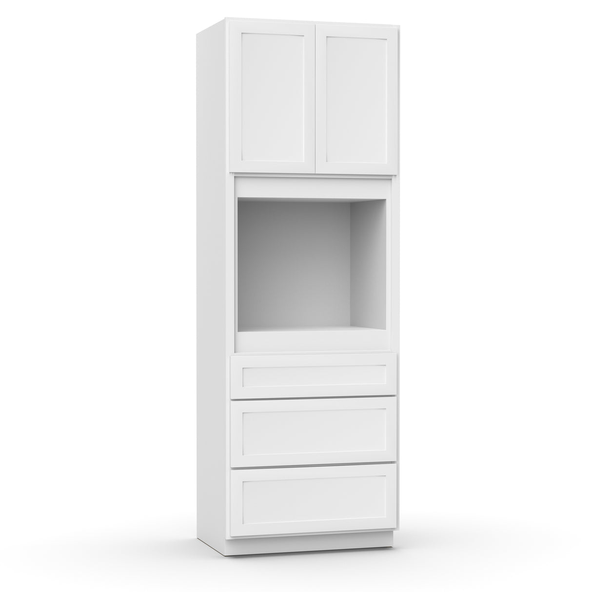 Liberty Shaker White - 33x96 Inch Single Oven Tall Cabinet - 33" Width x 96" Height x 24" Depth