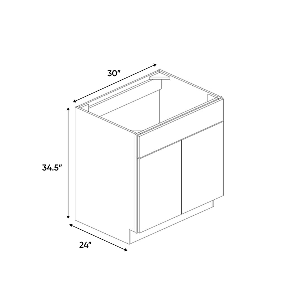 Liberty Shaker Rift - 30 Inch Sink Base Cabinet - 30