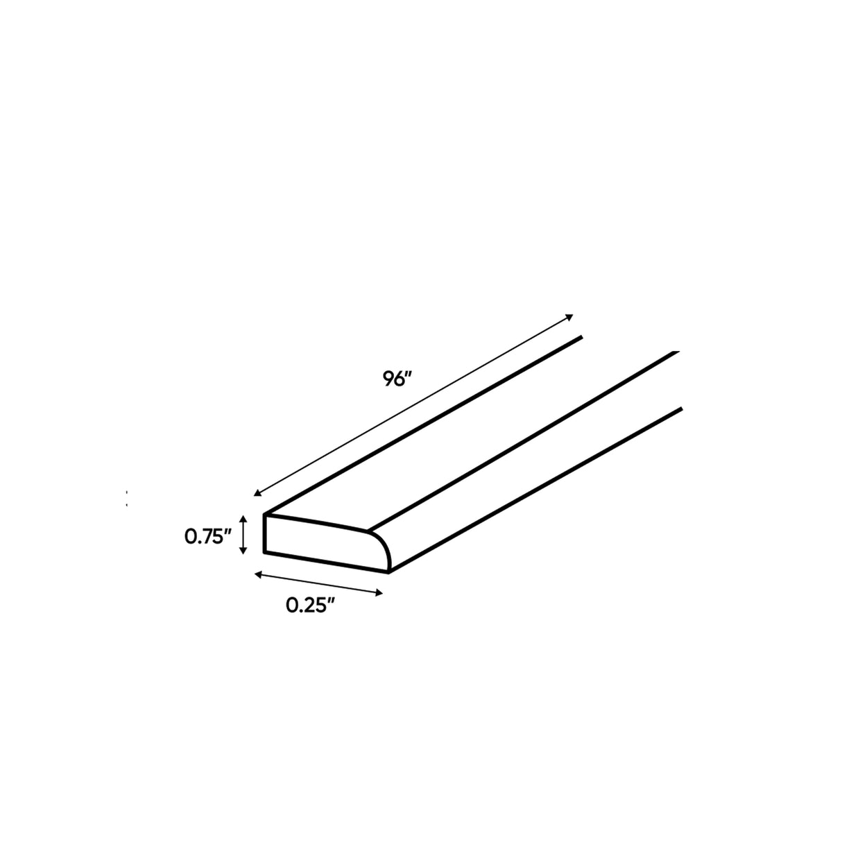 Arlington Oatmeal - Scribe Molding - 0.25 Inch Trims Accessories - .25" Width x .75" Height x 96" Depth