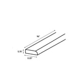 Liberty Shaker Espresso - Scribe Molding - 0.25 Inch Trims Accessories - .25" Width x .75" Height x 96" Depth