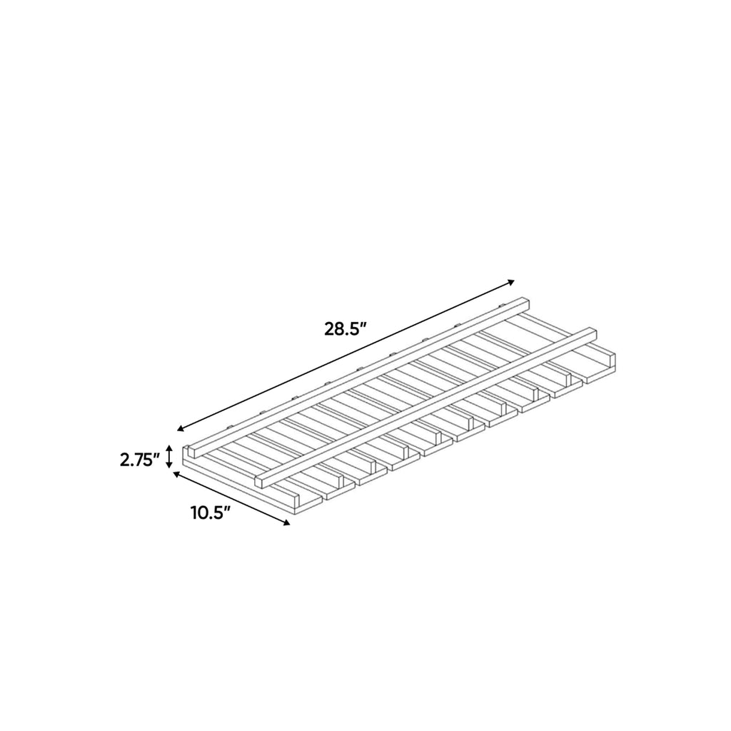 Portland Chestnut - 28.5 Inch Stem Glass Holder Wall Cabinet - 28.5