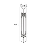 Slim Shaker Oatmeal - 3 Inch Structural Accessories - 3" Width x 42" Height x 3" Depth