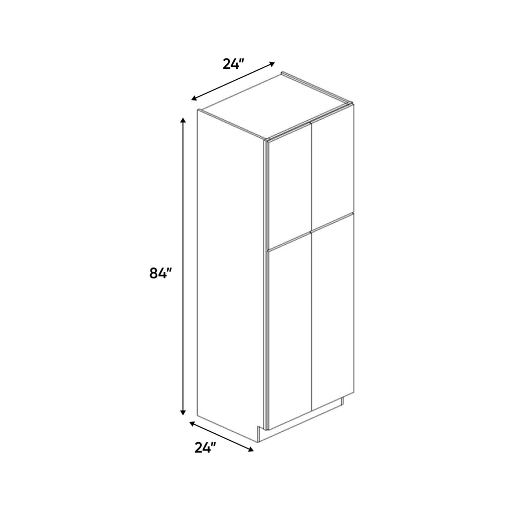 Liberty Shaker Espresso - 24 Inch Double Door Pantry Tall Cabinet - 24