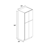 Liberty Shaker Blue - 24 Inch Double Door Pantry Tall Cabinet - 24" Width x 84" Height x 24" Depth