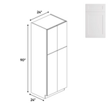 Liberty Shaker White - 24 Inch Double Door Pantry Tall Cabinet - 24" Width x 90" Height x 24" Depth