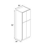 Liberty Shaker Blue - 24 Inch Double Door Pantry Tall Cabinet - 24" Width x 90" Height x 24" Depth