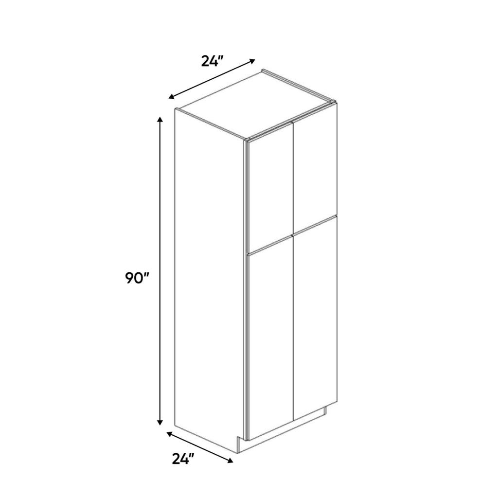 Atlas Blanco - 24 Inch Double Door Pantry Tall Cabinet - 24
