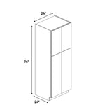 Essence Cemento - 24 Inch Double Door Pantry Tall Cabinet - 24" Width x 96" Height x 24" Depth