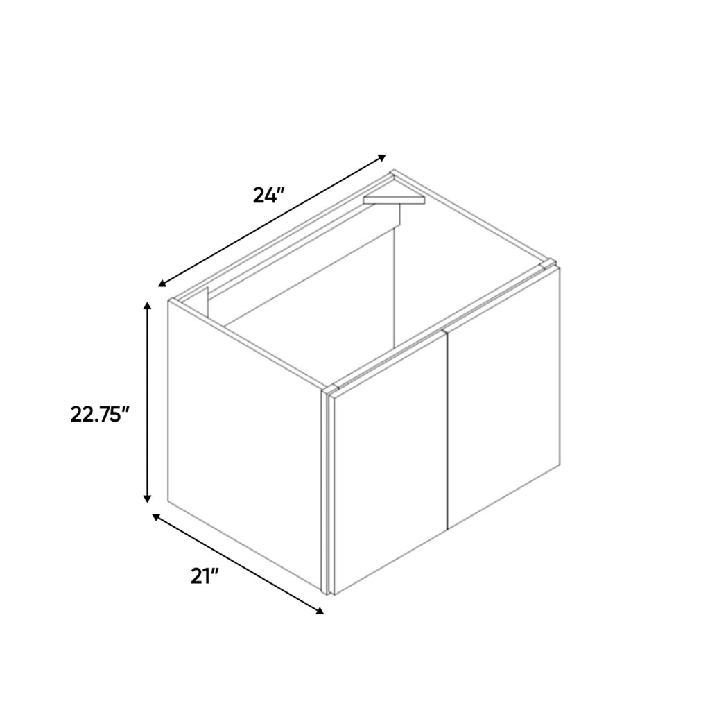 Atlas Blanco - 24 Inch Vanity Sink Base Cabinet - 24