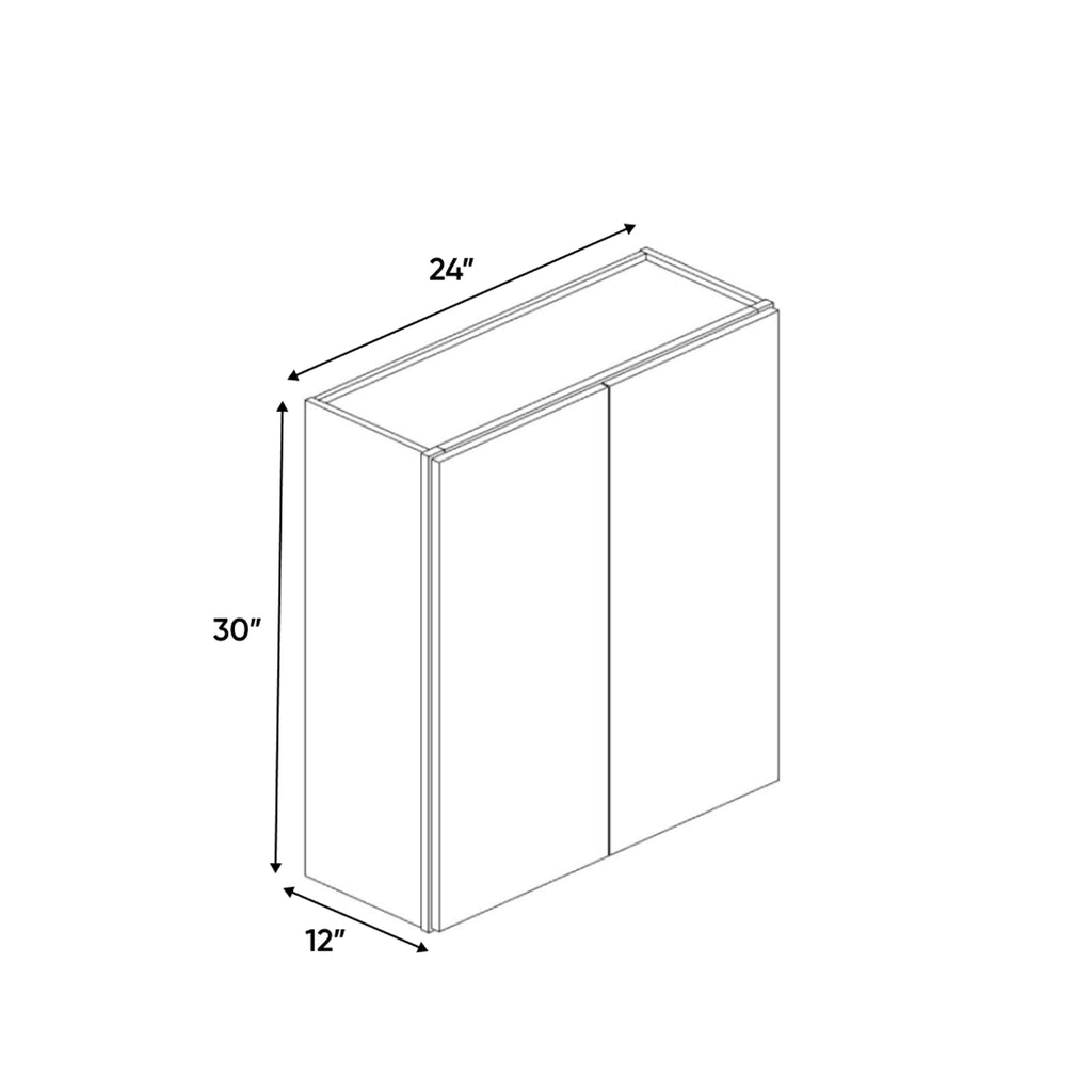 Portland Chestnut - 24 Inch Height Double Door Wall Cabinet - 24
