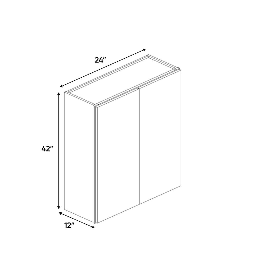Liberty Shaker Rift - 24 Inch Height Double Door Wall Cabinet - 24
