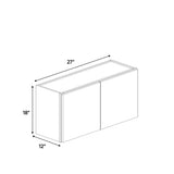 Atlas Blanco - 27 Inch Height Double Door Wall Cabinet - 27" Width x 18" Height x 12" Depth