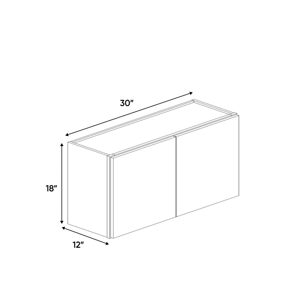 Portland Chestnut - 30 Inch Height Double Door Wall Cabinet - 30