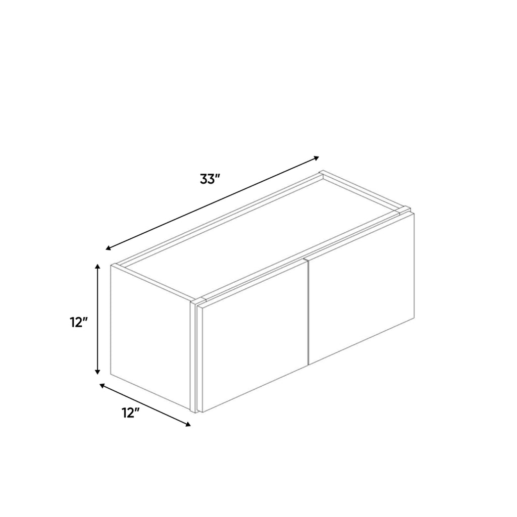 Liberty Shaker Rift - 33 Inch Height Double Door Wall Cabinet - 33