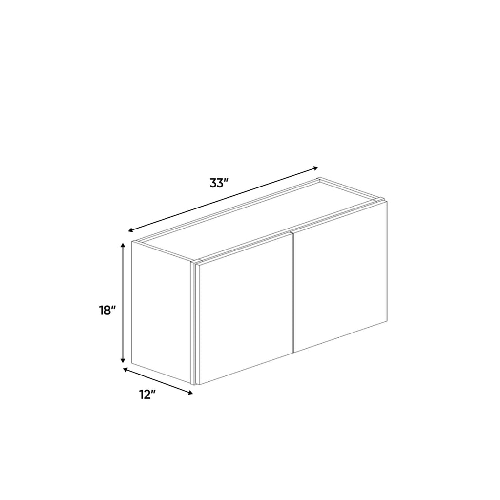 Portland Chestnut - 33 Inch Height Double Door Wall Cabinet - 33
