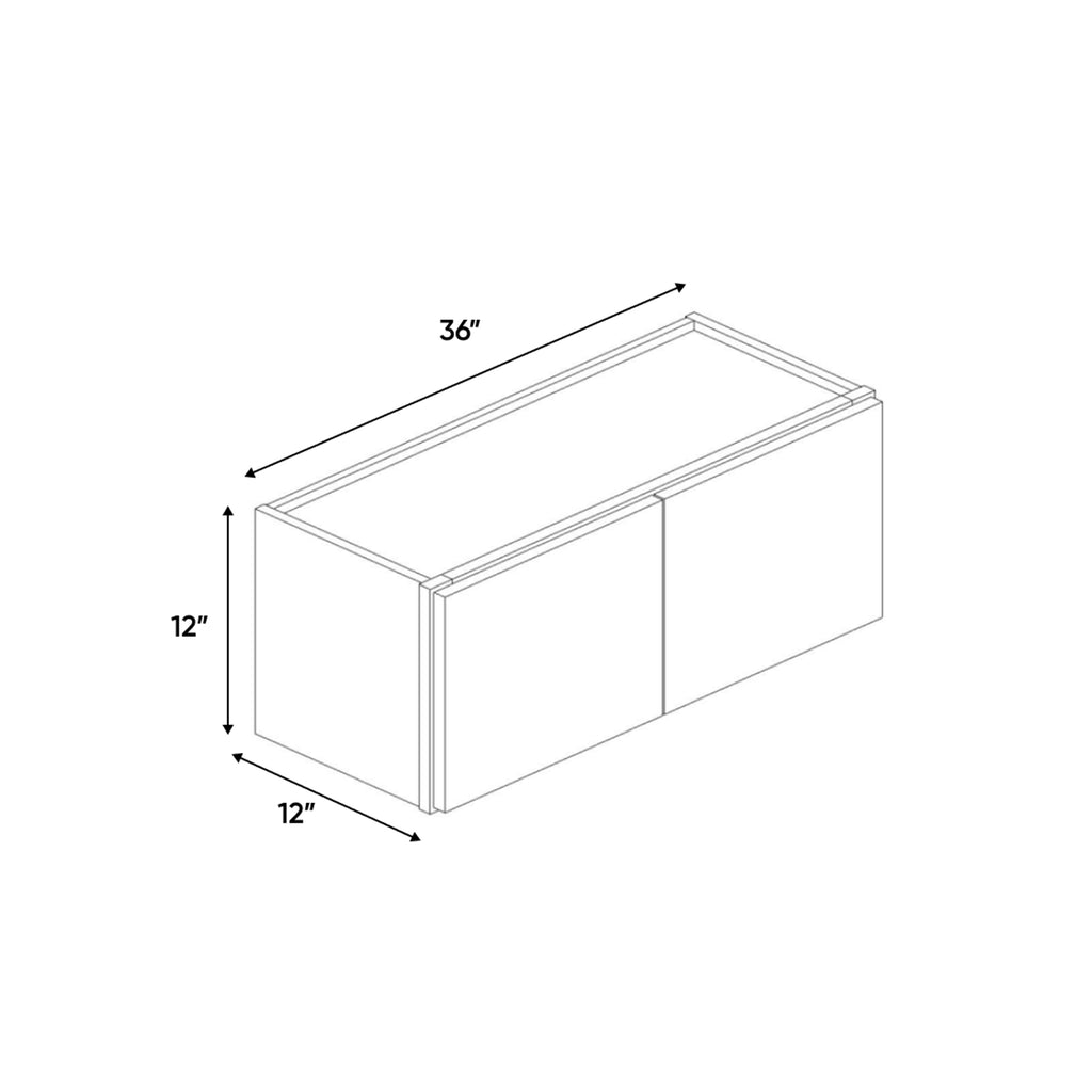 Avalon Ashen - 36 Inch Height Double Door Wall Cabinet - 36