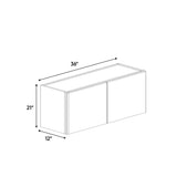 Liberty Shaker Espresso - 36 Inch Height Double Door Wall Cabinet - 36" Width x 21" Height x 12" Depth