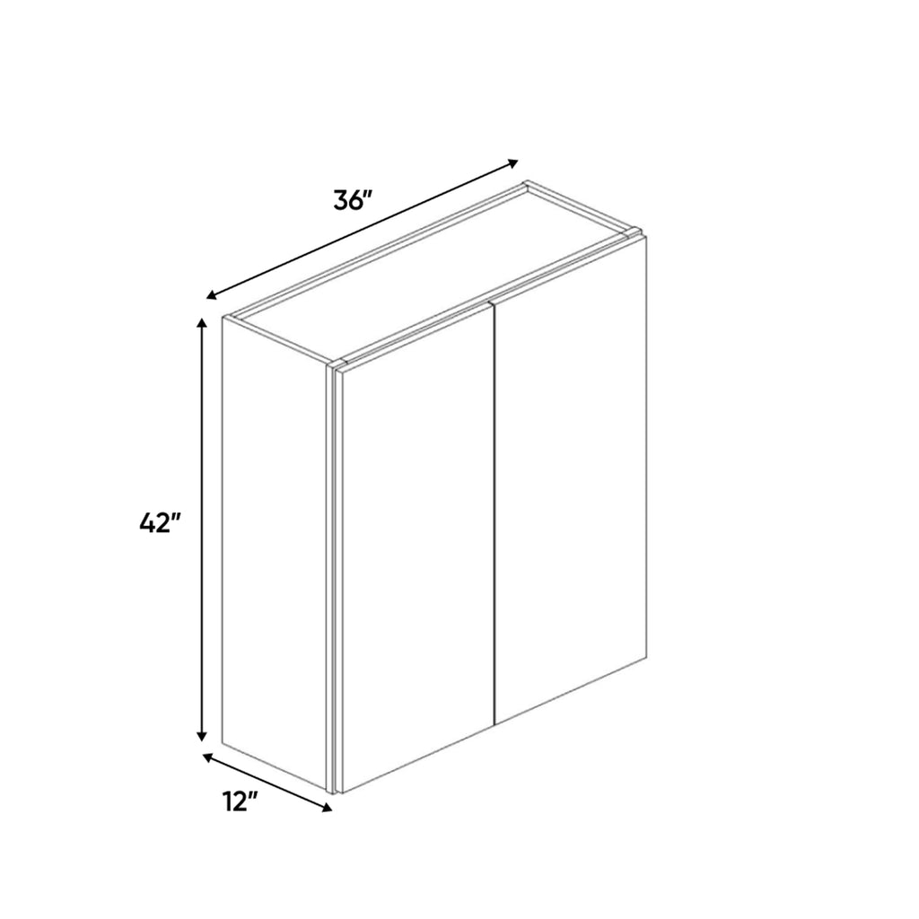 Avalon Ashen - 36 Inch Height Double Door Wall Cabinet - 36