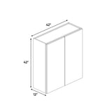 Arlington Oatmeal - 42 Inch Height Double Door Wall Cabinet - 42" Width x 42" Height x 12" Depth