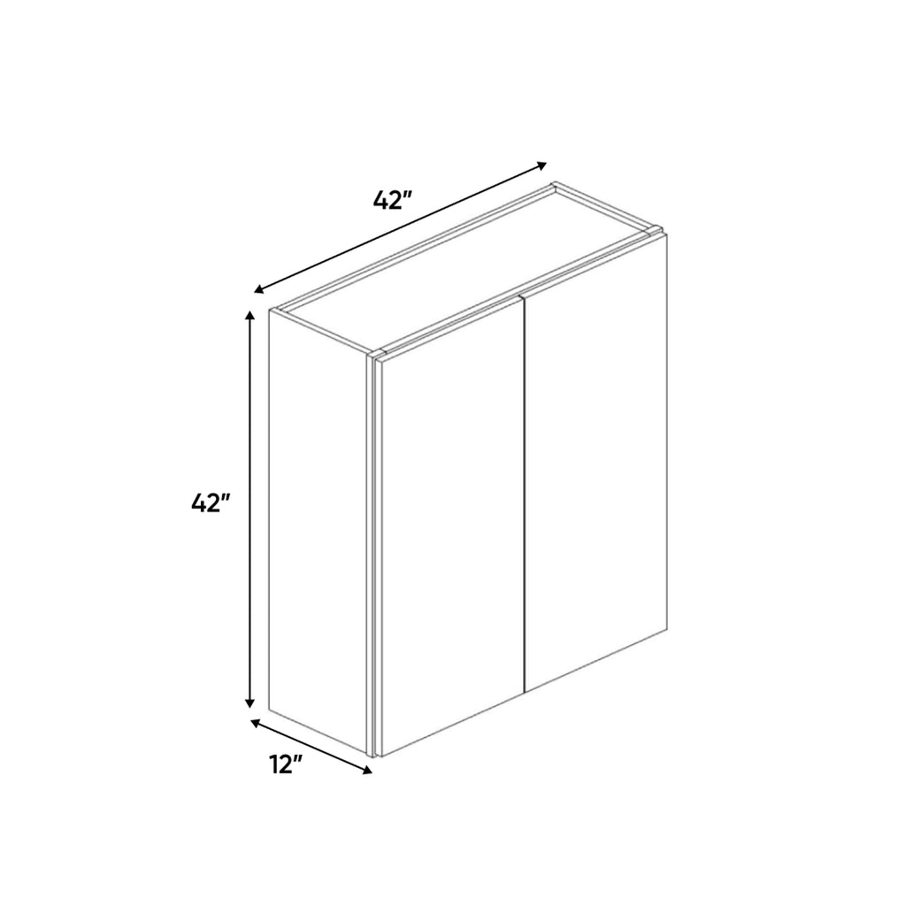 Arlington Oatmeal - 42 Inch Height Double Door Wall Cabinet - 42