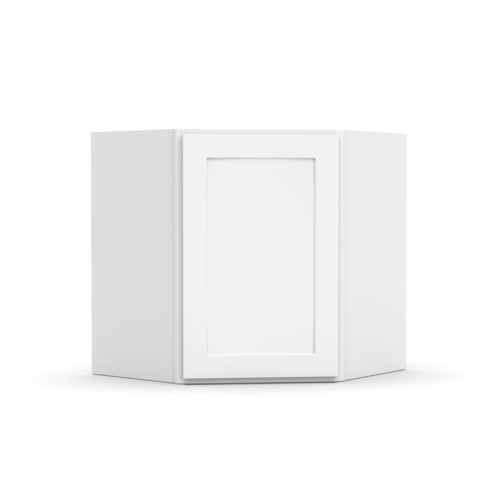 Liberty Shaker White - 24 Inch Diagonal Corner Wall Cabinet - 24